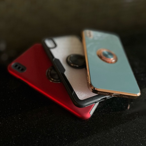 iPhone 10 XS Max iPhone cases(3).    3 cases-burgundy,clear & teal. Never used. - Picture 2 of 2